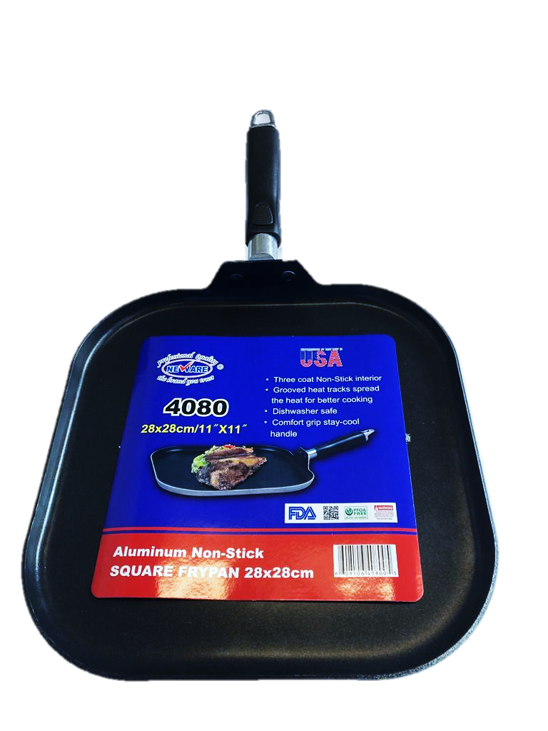 Nonstick 11x11 Square Griddle Pan - 2 Pack for Gas Stoves (Not for Electric Stoves) - Perfect for Pancakes, Eggs & Grilled Cheese Sandwiches