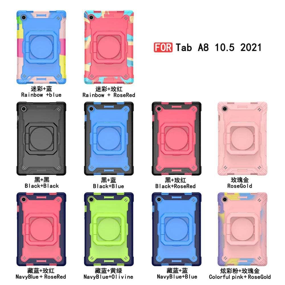 Samsung Galaxy Tab A8 10.5 Inch (2022 Model) Shockproof Protective Case with Hand Strap - Perfect for Kids, Travel & Outdoor Use