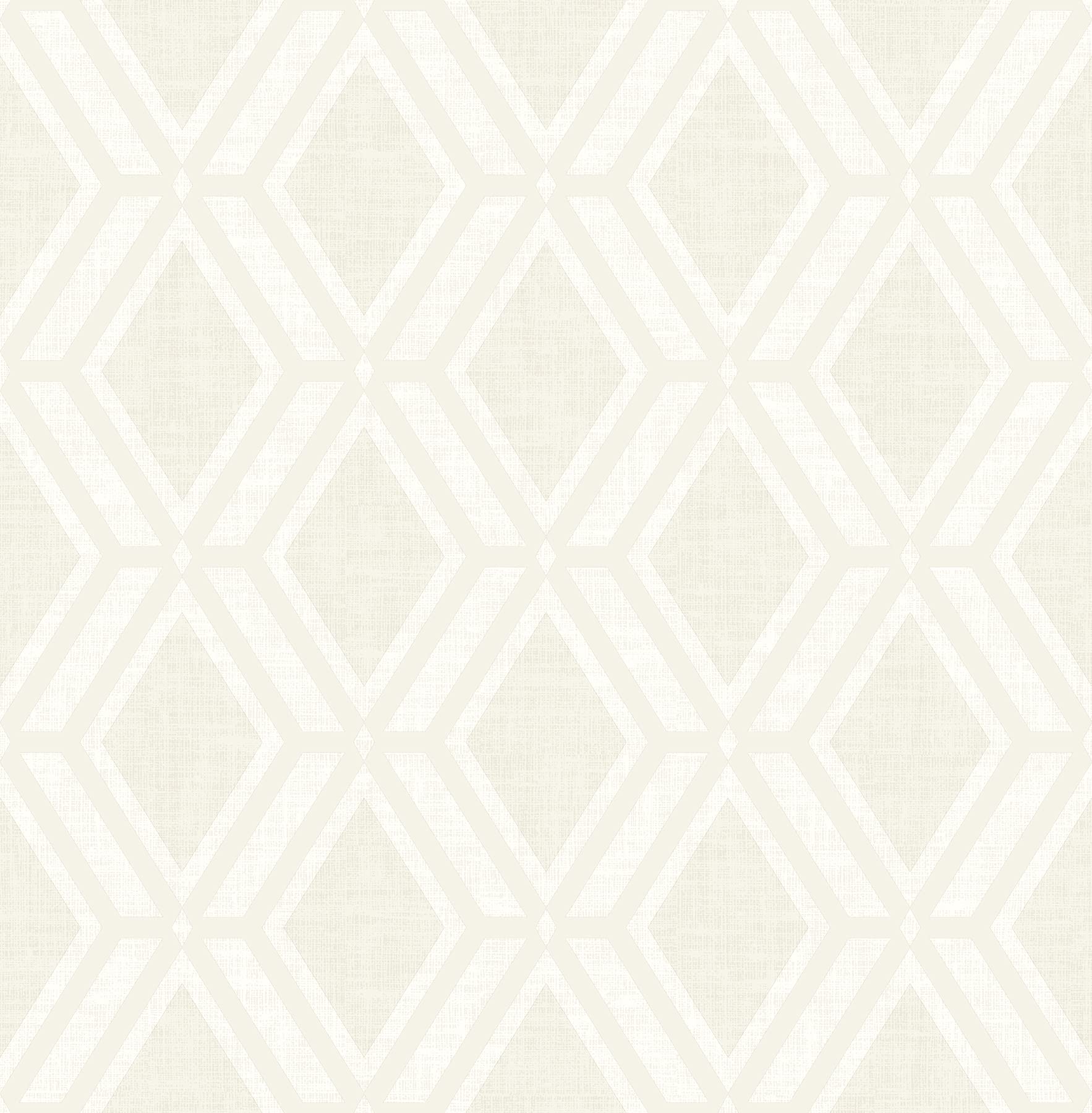 Brewster Home Fashions Mersenne Taupe Geometric Wallpaper - Peel and Stick Removable Wallpaper for Bedroom, Living Room & Office Decor