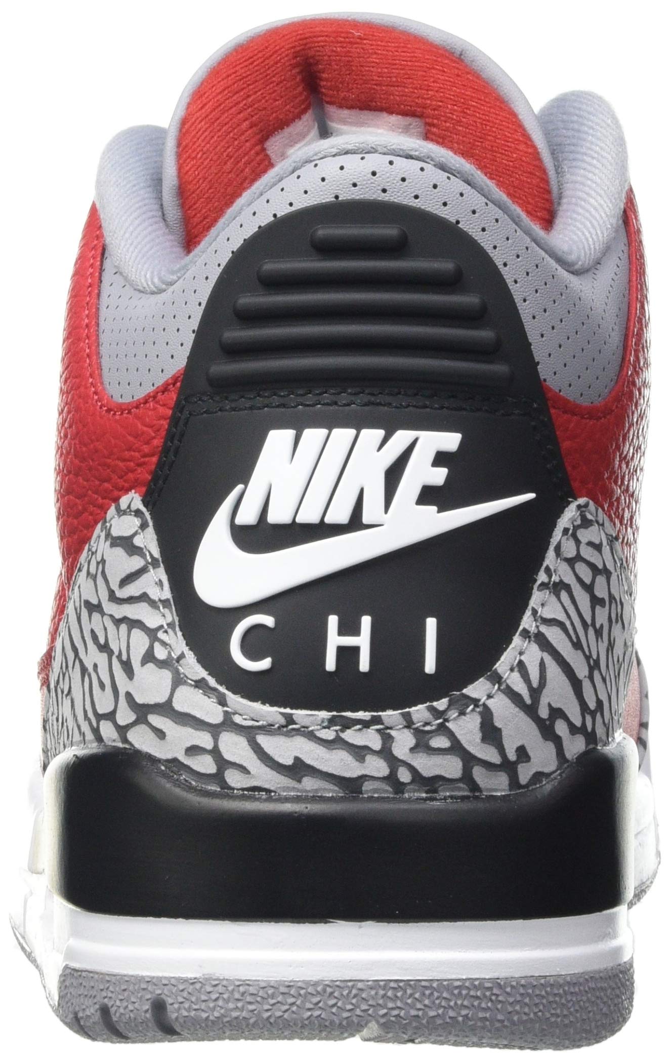 Nike Air Jordan 3 Retro U Men's Basketball Shoes - Varsity Red/Cement Gray - Size 13 UK | High-Performance Sneakers for Basketball, Streetwear & Casual Fashion