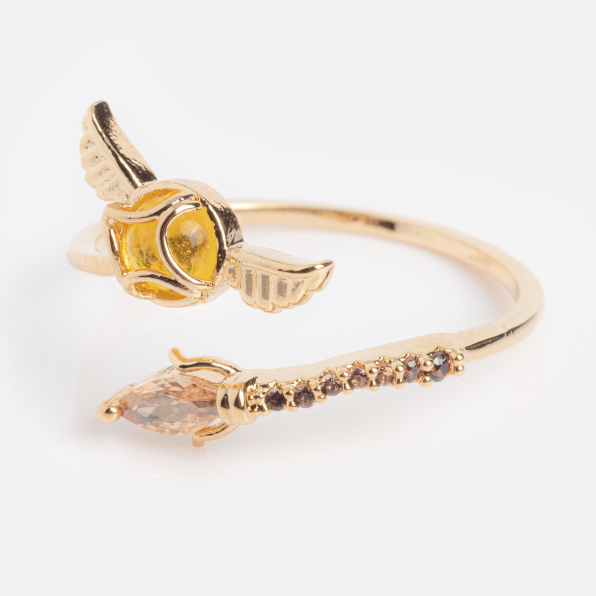 Harry Potter Golden Snitch Adjustable Ring - Official Wizarding World Jewelry - Perfect for Cosplay, Gifts & Harry Potter Fans