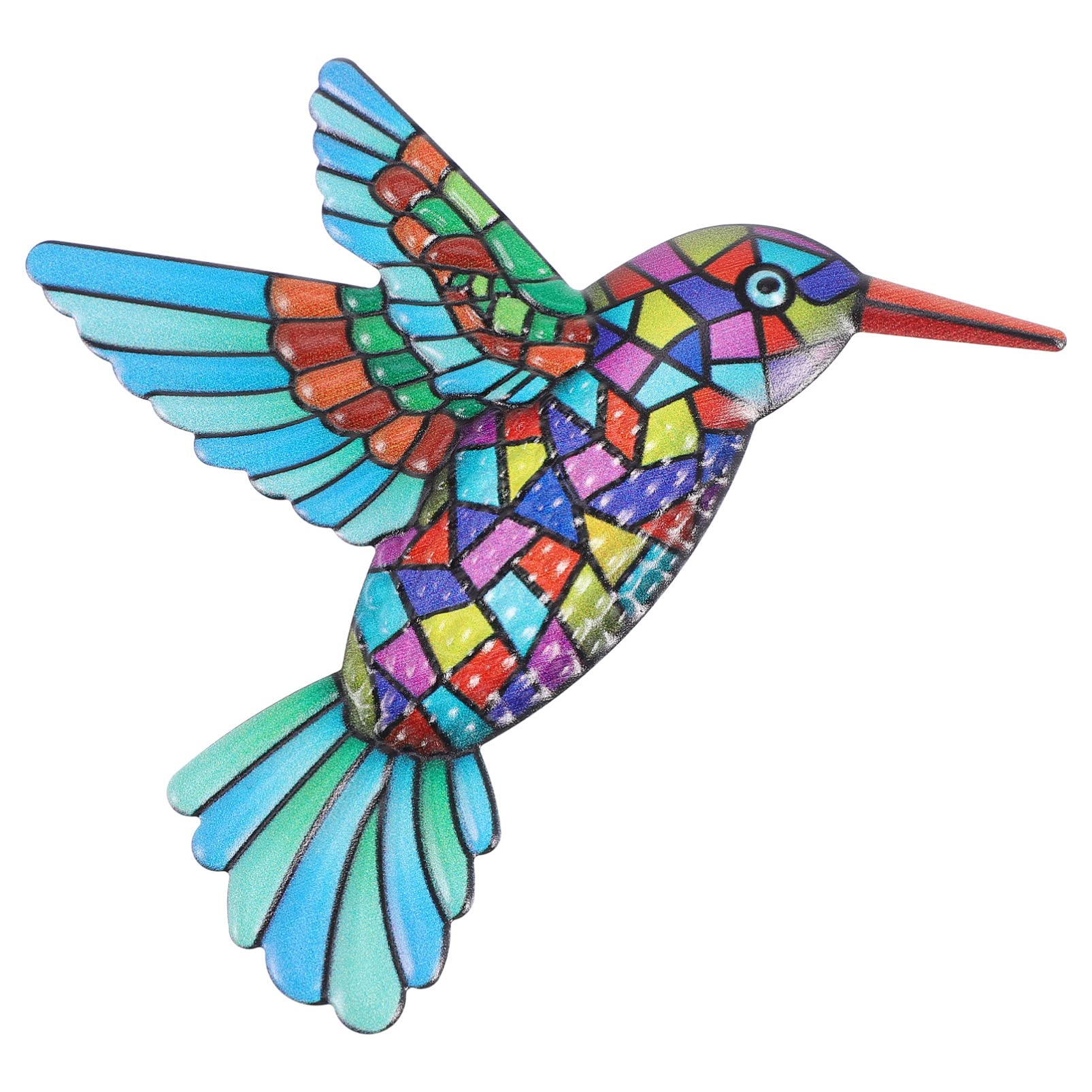 SEWACC Hummingbird Metal Wall Art - Handcrafted Bird Sculpture Decor for Home, Living Room, Bedroom & Office - Unique Wall Hanging Ornament for Indoor Decoration