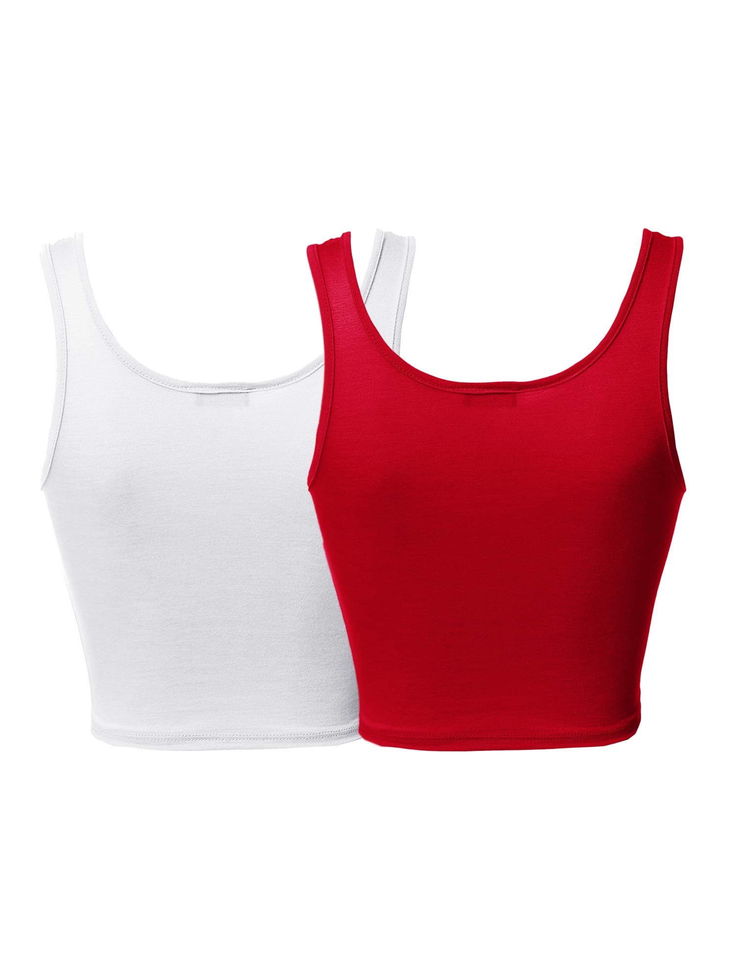 Emma Women's Junior Sleeveless Crop Tank Top - Soft Basic Solid Tee for Casual Wear, Summer Outfits, Layering & Gym Fashion