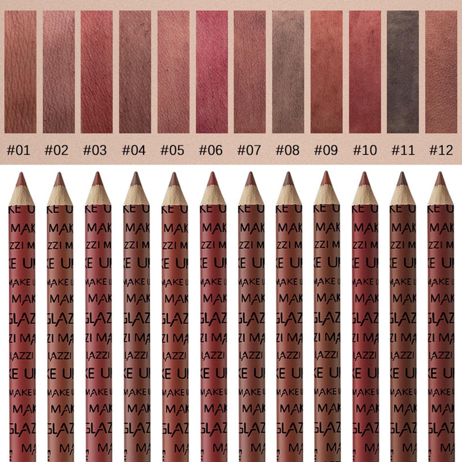 12 Color Matte Lip Liner Pencil Set - Professional Velvet Lipstick Pencils for Women & Girls | Long-Lasting Lip Makeup for Everyday Wear, Parties & Special Occasions
