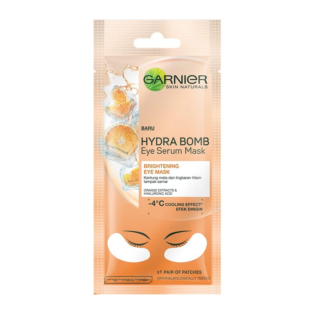 Garnier Skin Naturals Hydra Bomb Eye Serum Mask - Hydrating & Revitalizing Under Eye Treatment for Dark Circles & Puffiness - 1pc (6g) - Perfect for Nighttime Skincare Routine & Travel Essentials