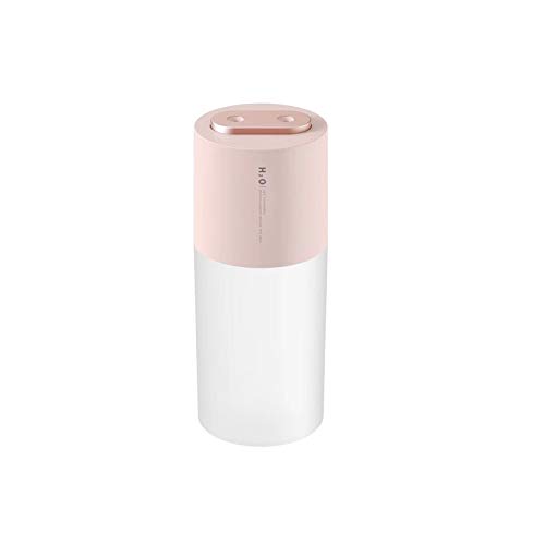 Pink Dual Spray Cool Mist Humidifier - Large Capacity USB Air Humidifier for Bedroom & Office - Quiet Ultrasonic Humidification for Dry Air Relief, Better Sleep & Skin Care (Home, Nursery, Workspace Use)