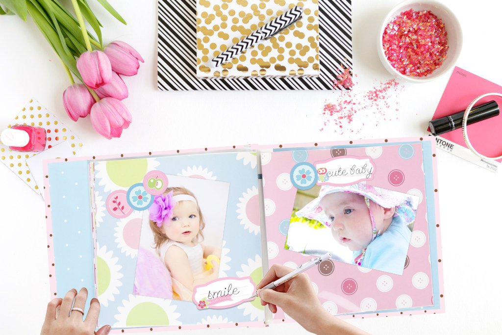 Funny Party Scrapbook Album Kit - All-in-One DIY Memory Book with Footprint Design for Birthdays, Baby Showers & Family Events