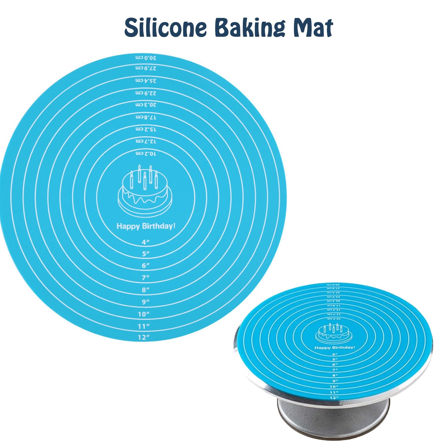 12 Inch Aluminum Alloy Rotating Cake Stand - 360° Revolving Cake Turntable for Baking, Cupcake & Dessert Decorating (35-Piece Set) | Perfect for Home Bakers, Wedding Cakes & Birthday Party Desserts