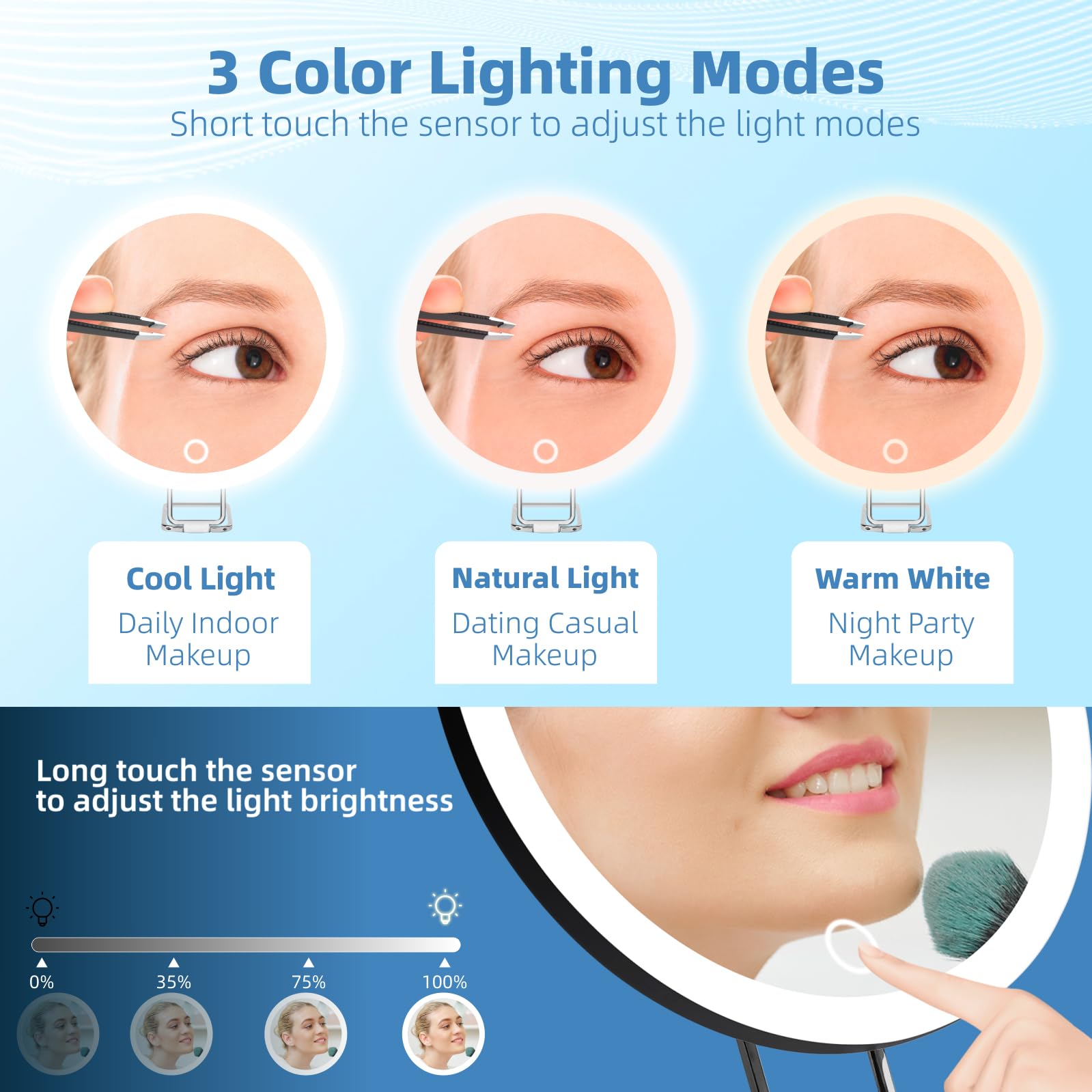 30x Magnifying Mirror with Light - 6