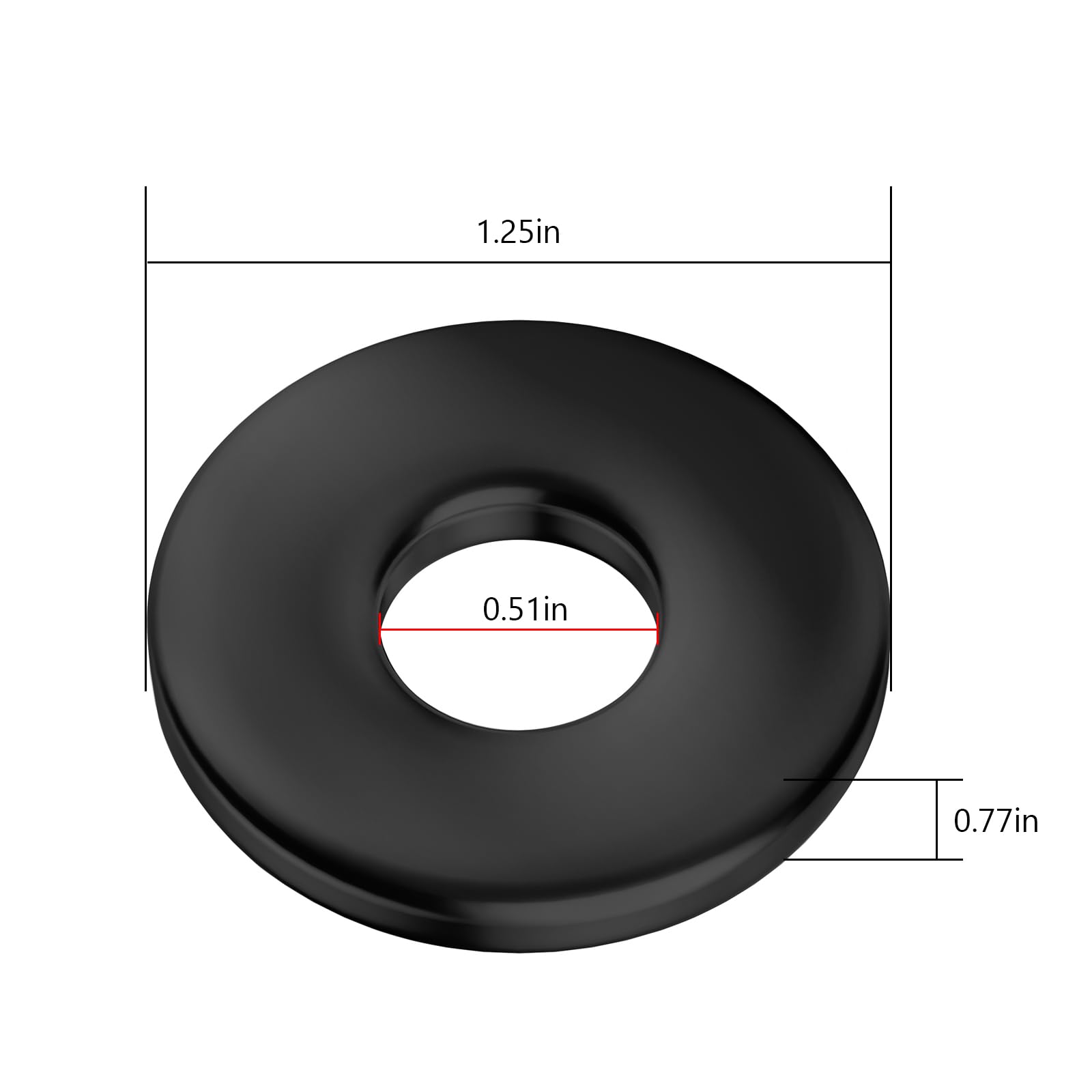 60PCS 304 Stainless Steel Flat Washers - 1/2