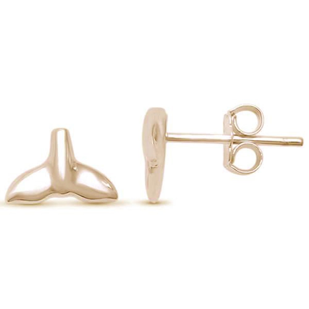 Sterling Silver Whale Tail Stud Earrings - Dainty & Elegant Jewelry for Women - Perfect for Everyday Wear, Gifts & Special Occasions