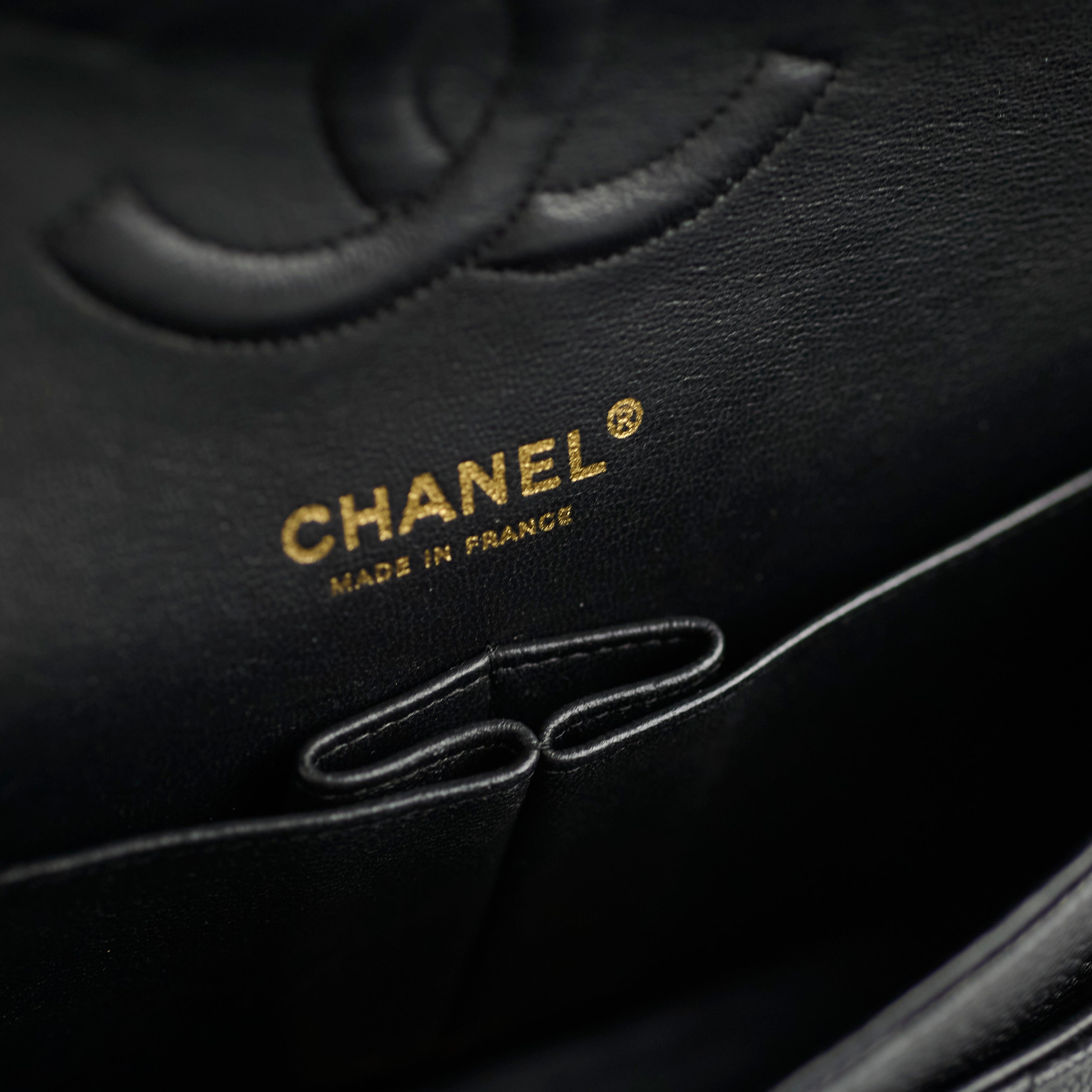 Chanel Medium/Large Caviar 24k Gold Double Classic Flap Bag in Black | Luxury Designer Handbag for Women | Perfect for Evening Events, Parties & Special Occasions