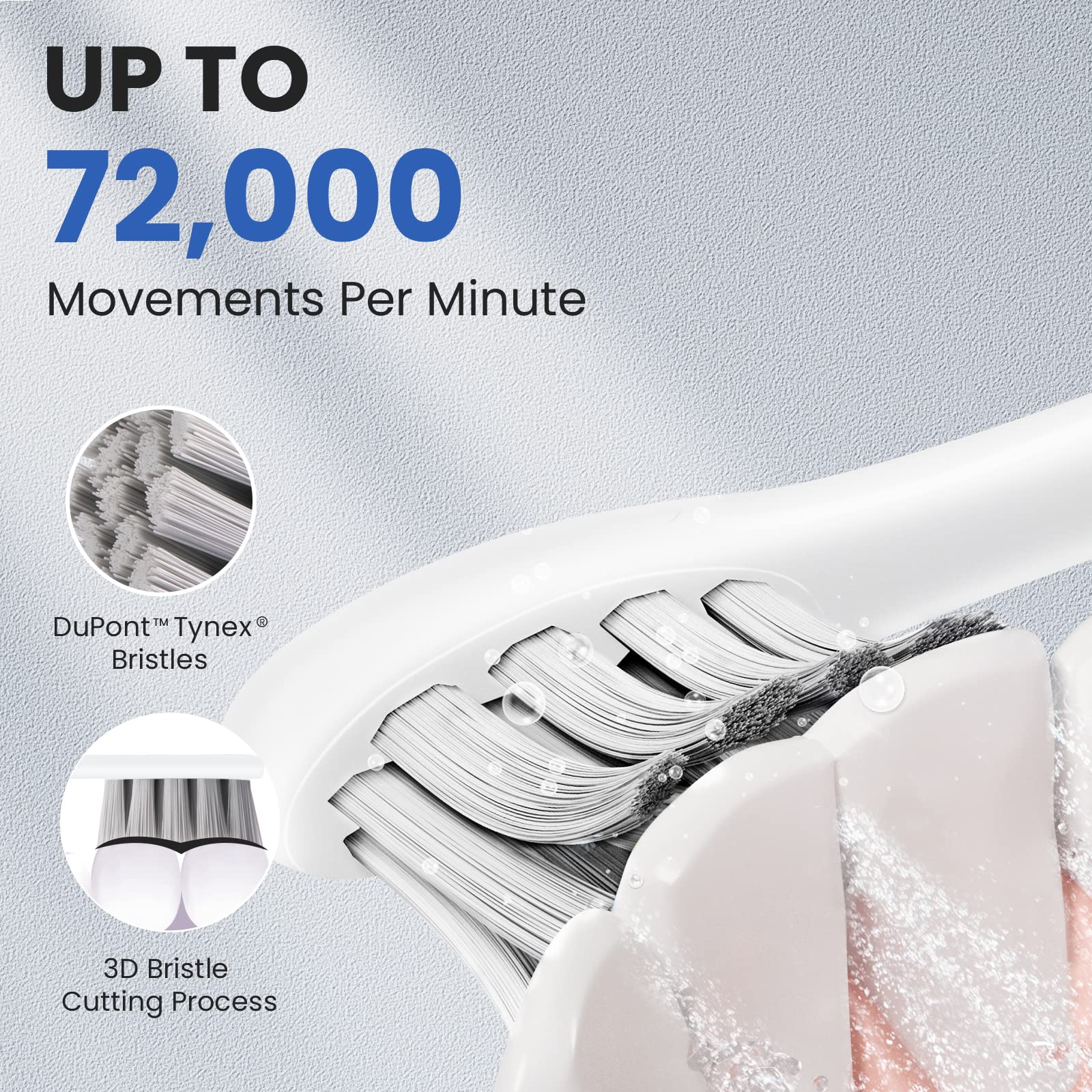 Oclean Sonic Electric Toothbrush for Adults - Rechargeable Toothbrush with 72000 VPM Deep Cleaning, Smart 2-Minute Timer, Beginner Friendly (White) - Perfect for Travel, Home & Daily Oral Care Routine