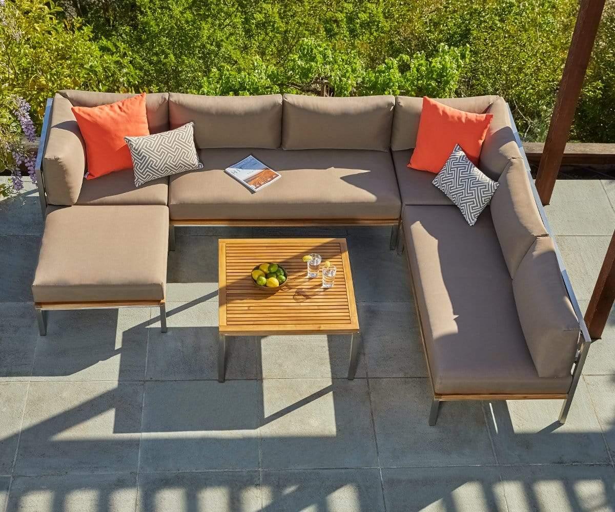 Farino Outdoor Corner Sofa Set - Waterproof Patio Furniture for Garden, Balcony, and Backyard - Perfect for Relaxing and Entertaining Guests