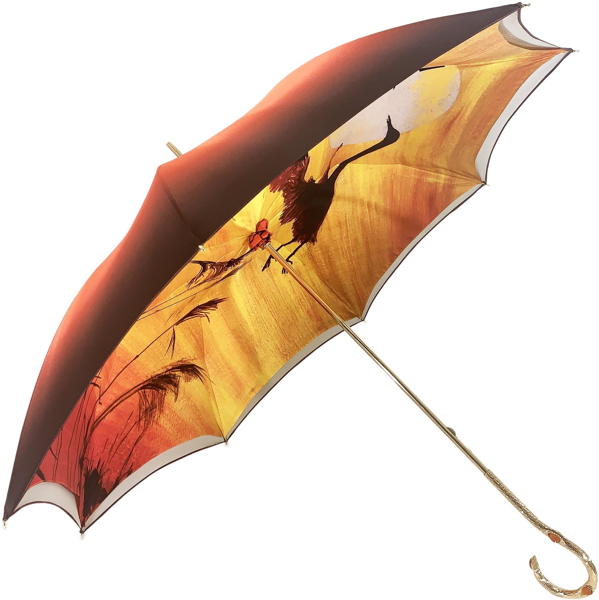 il Marchesato Herons In Flight Umbrella - Premium Windproof Travel Umbrella with Elegant Heron Design | Perfect for Rainy Days, Outdoor Adventures & Fashion Accessory