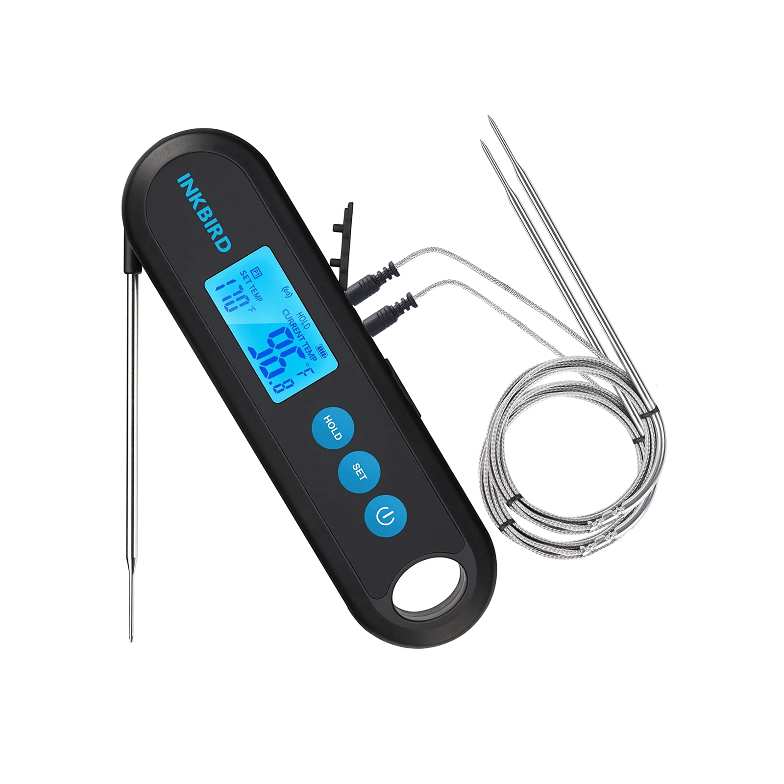 Instant Read Bluetooth Meat Thermometer IHT 2PB - Wireless Digital Cooking Thermometer for Grilling, Smoking, Baking & BBQ with Smartphone App