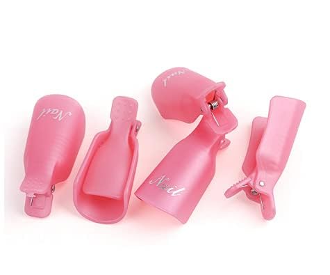 AISHU 10PCS Nail Polish Remover Clips - Acrylic Nail Art Soak Off Caps for Gel Polish Removal on Toenails & Fingernails - Perfect for At-Home Manicures & Salon Use