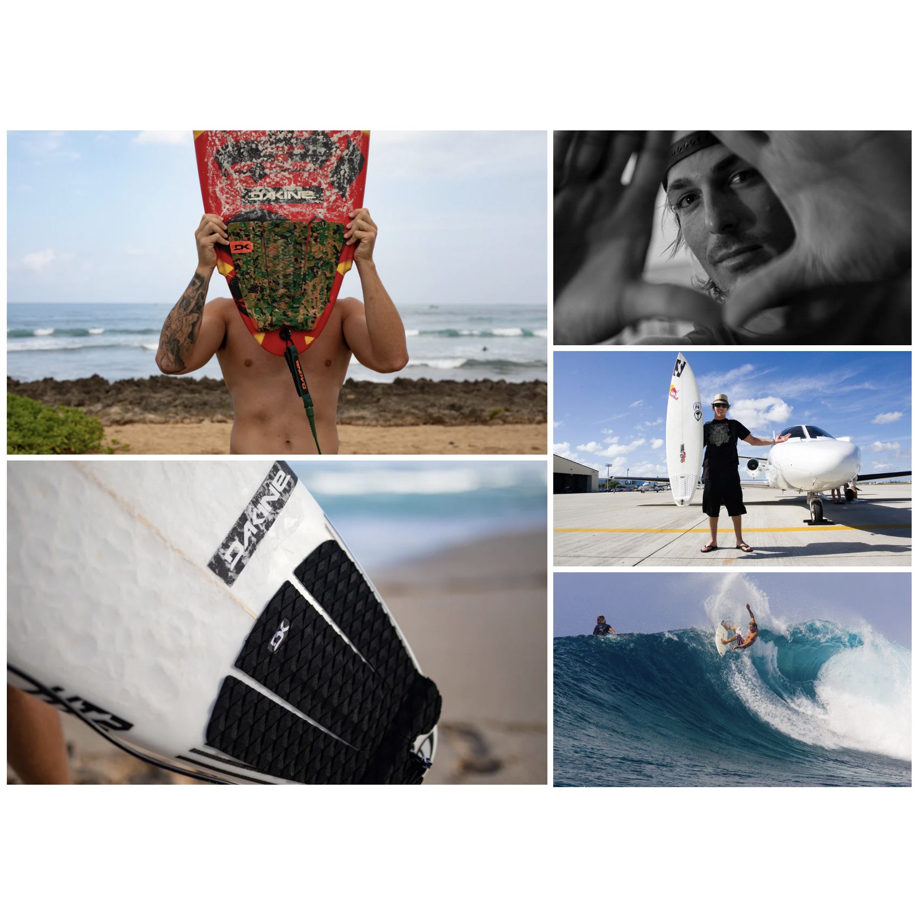 Dakine Andy Irons Pro Surf Traction Pad - Premium Deck Grip for Surfboards - Non-Slip White Surfboard Traction - Perfect for Professional Surfers & Wave Riding