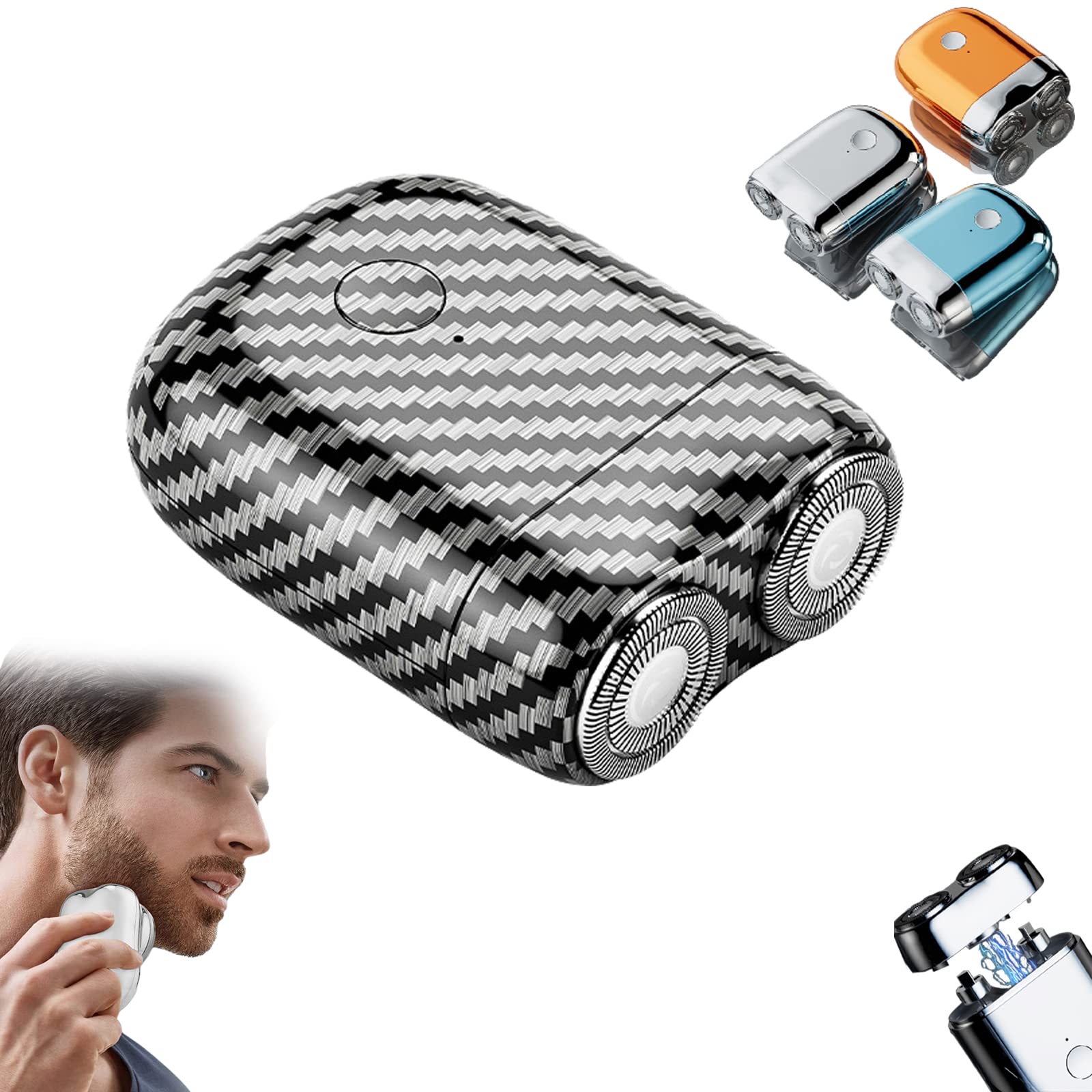 Portable Electric Shaver for Men - USB Rechargeable Travel Razor, Compact Pocket-Sized Mini Shaver with Smooth Shaving - Perfect for Business Trips, Gym Bags & On-The-Go Grooming (1PCS-H)