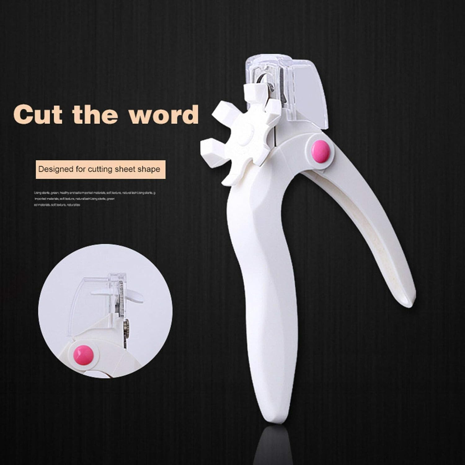 Premium COSLUXE Nail Edge Clipper - Professional Manicure Tool for Acrylic & Gel False Nails | Adjustable Triple Cut Design | Perfect for Salon, Home Use & DIY Nail Art