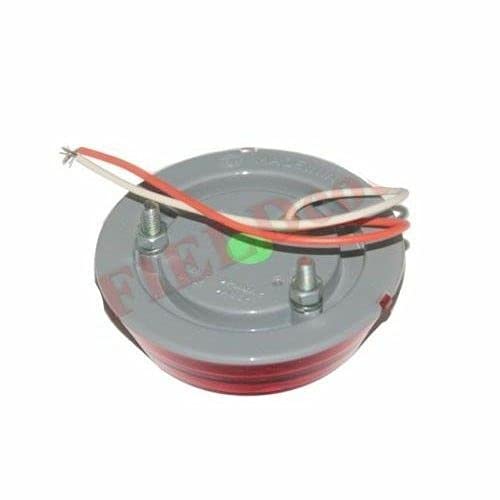 Universal Fit 80mm Round Red LED Marker Light - Single Function, Durable & Weatherproof for Trucks, Trailers, Boats & Off-Road Vehicles