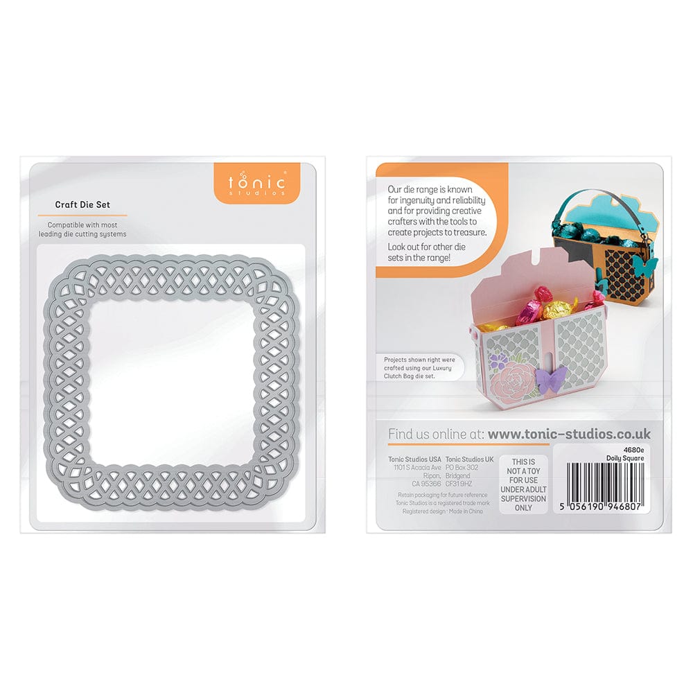 Square Doily Die Set 4680E - Perfect for Scrapbooking, Card Making, and DIY Paper Crafts