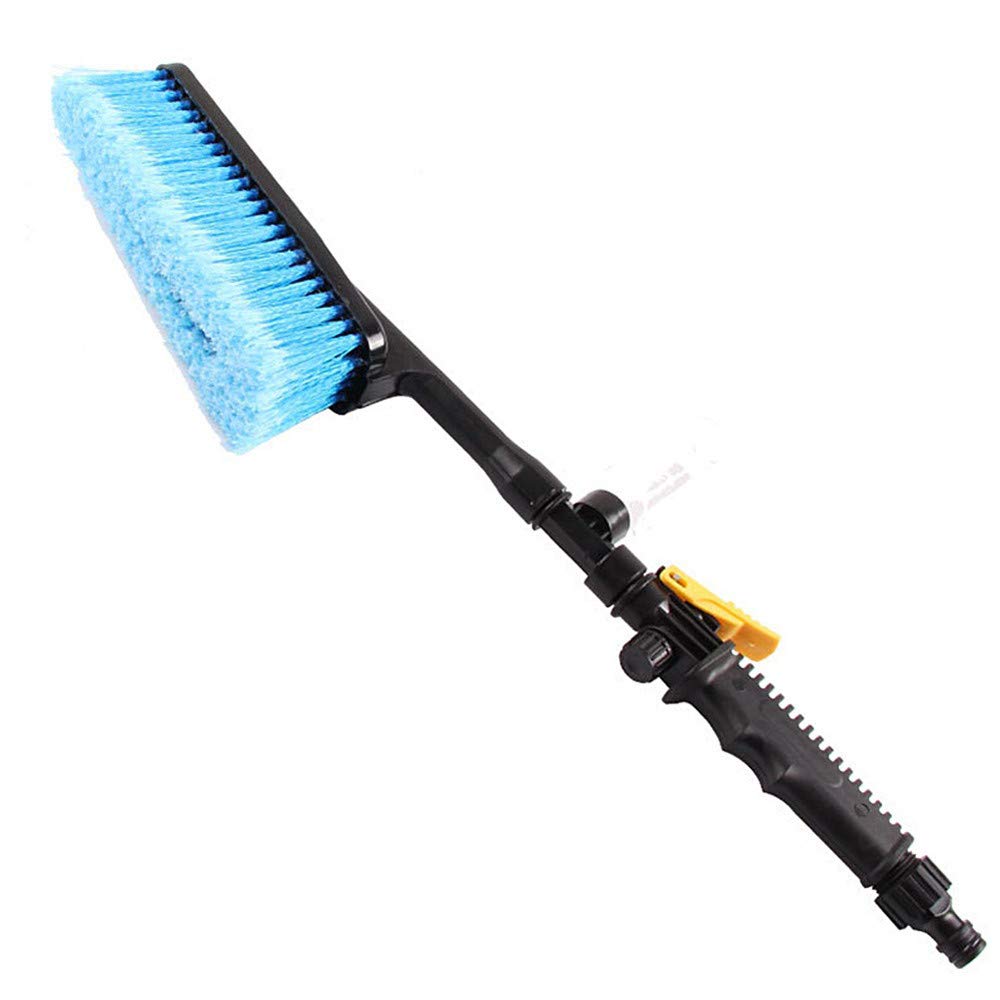 Stainless Steel Kitchen Brush with Car Wash Nozzle Adapter - Heavy Duty Cleaning Brush for Kitchen, Vehicle, Truck & Hose - Perfect for Dishwashing, Car Detailing & Outdoor Cleaning