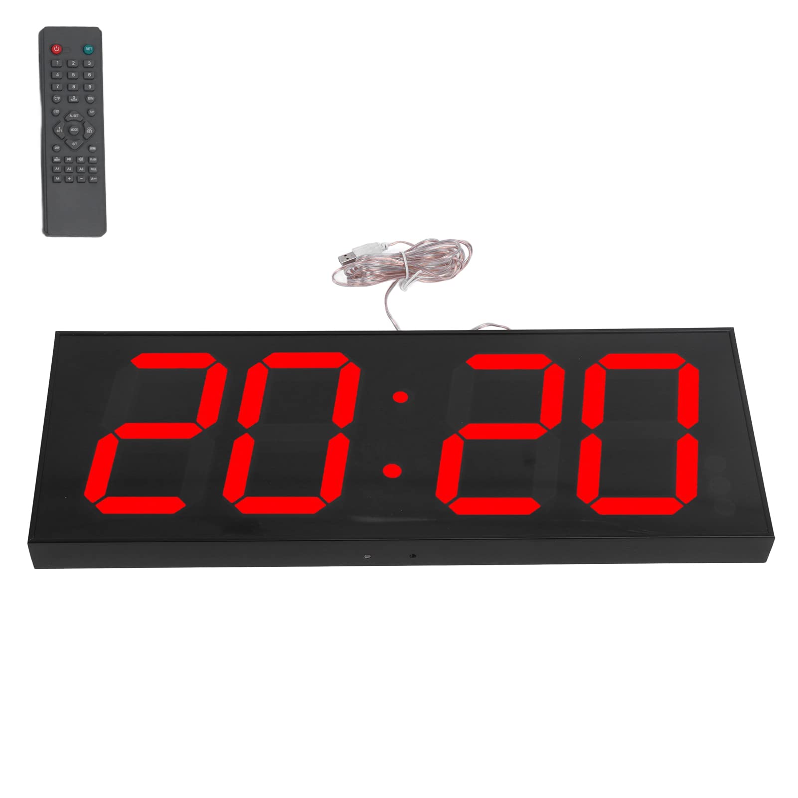 Digital Alarm Clock with Double Sided LED Display & Temperature - Modern Wall Hanging Clock for Bedroom, Office, Subway - Perfect for Nightstand, Desk & Shelf (#2)