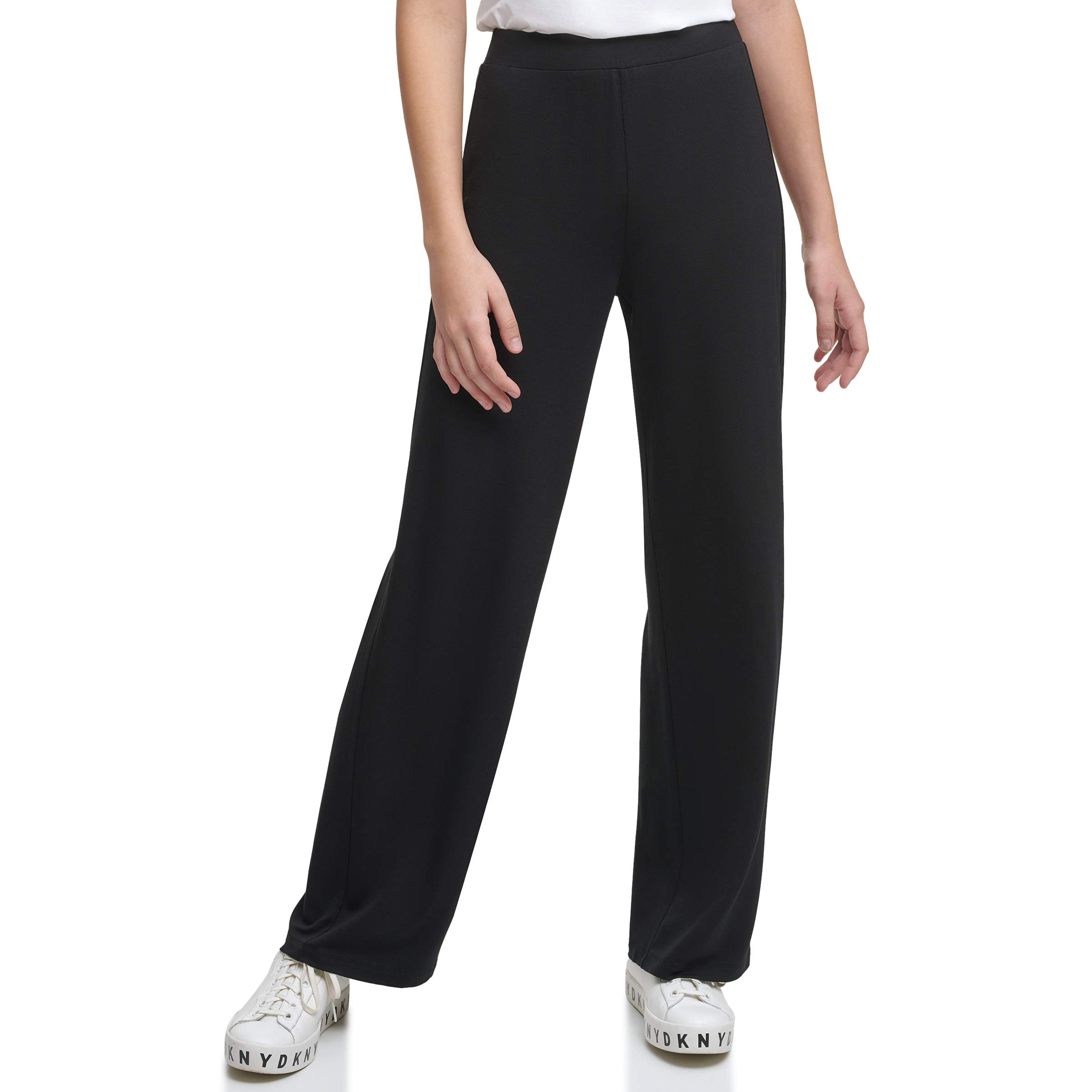 DKNY Women's Pull-On Wide Leg Pants - Comfortable Stretch Trousers for Work, Travel & Casual Wear | Plus Size Available