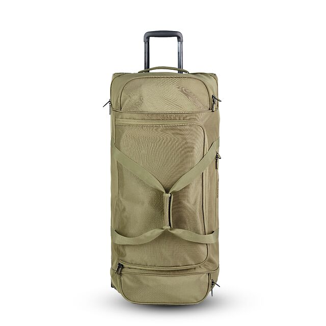 Tosca TCA798TWJ B 85cm Wheeled Split Compartment Duffle Bag - Khaki/Sand - Perfect for Travel, Gym & Weekend Getaways