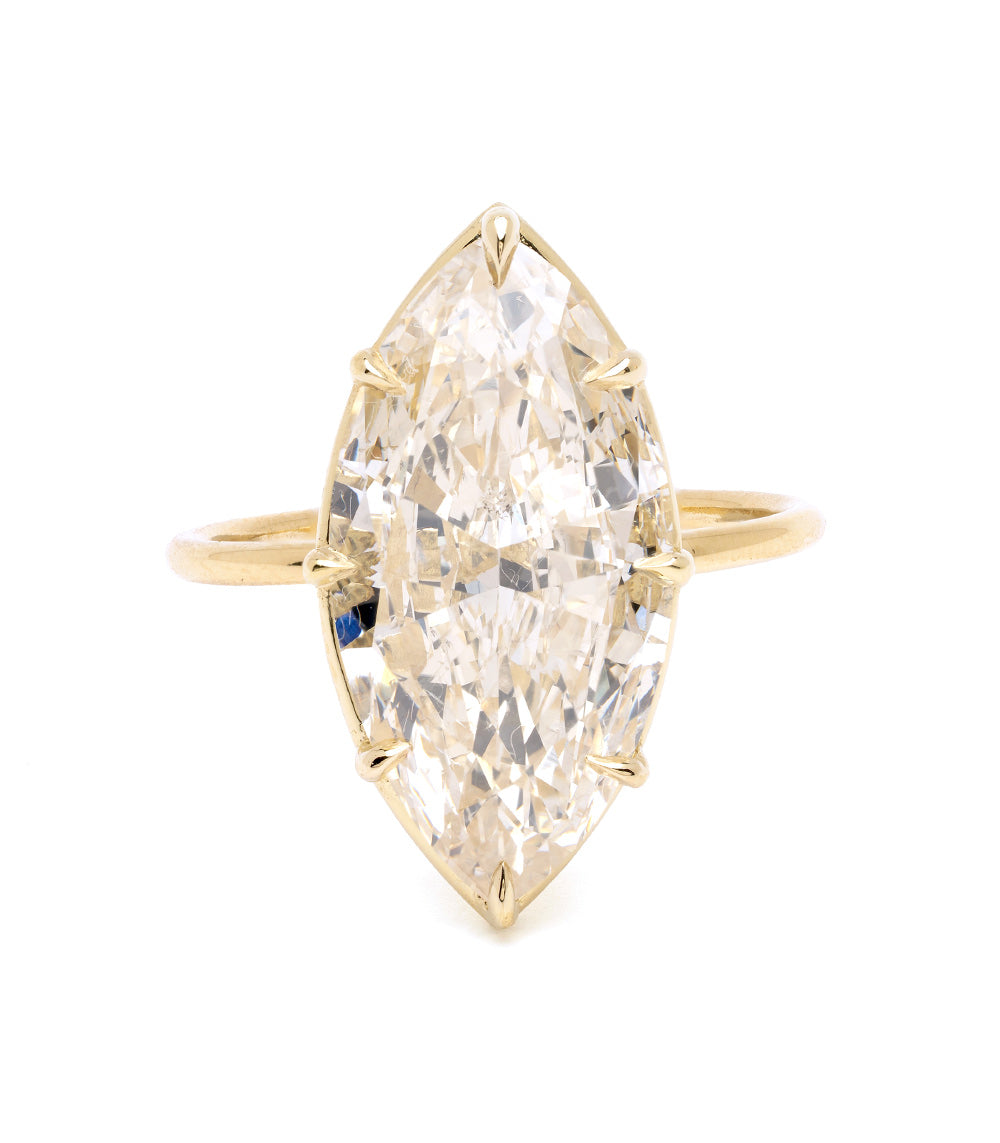 Gigi Champagne Marquise Cut Diamond Engagement Ring - Elegant Wedding & Proposal Jewelry for Her