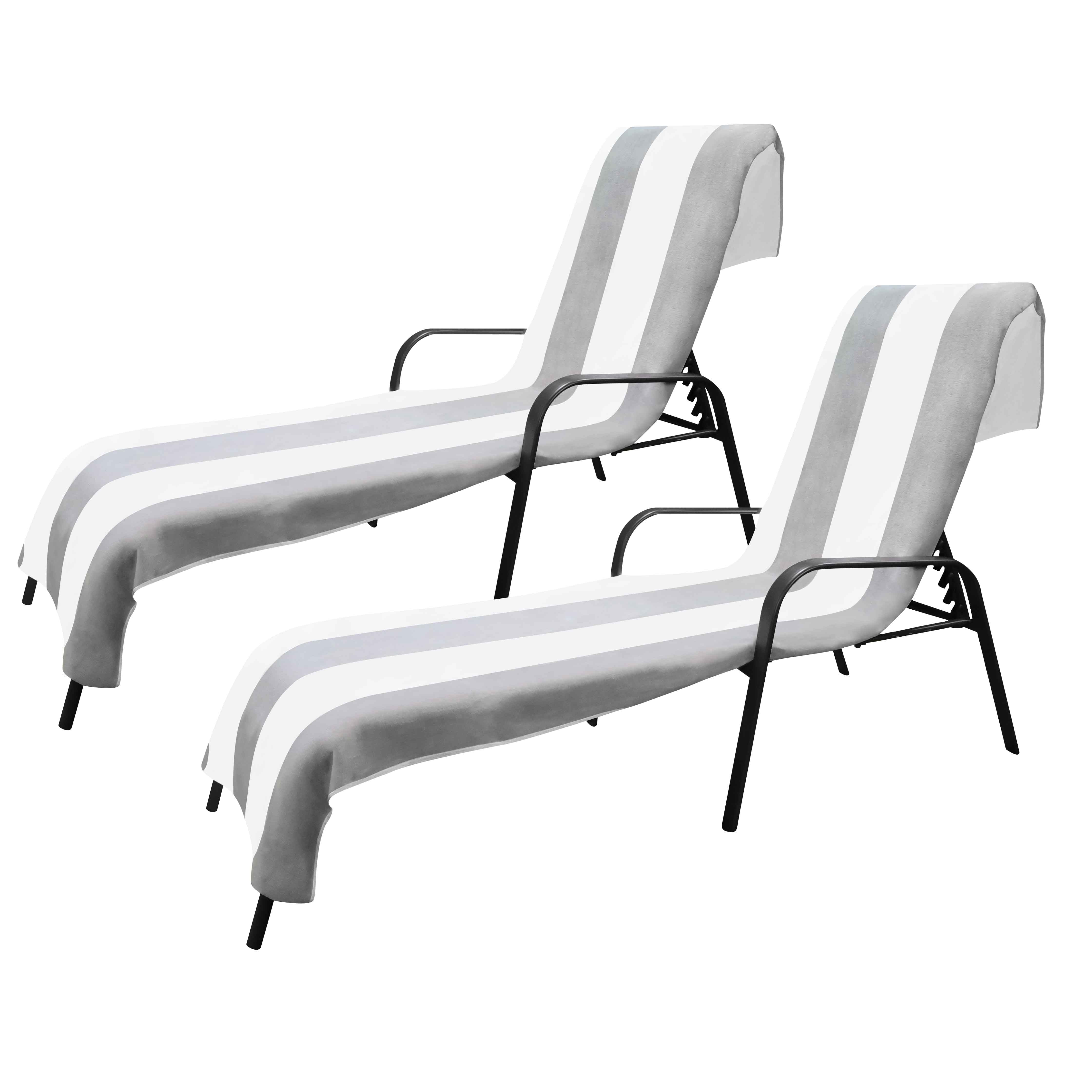 Premium Cabana Striped Cotton Beach Towel & Chaise Lounge Cover - Soft, Absorbent, UV Protection - Perfect for Poolside, Beach Vacations & Outdoor Relaxation