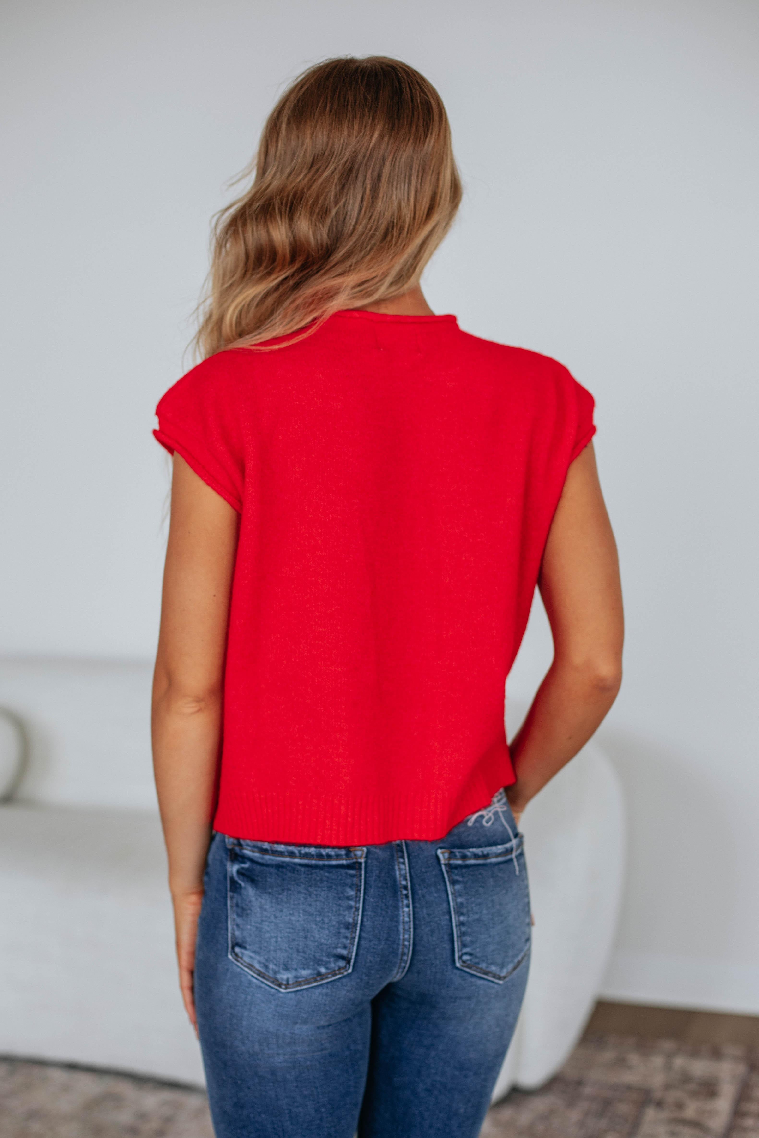 Camry Women's Cardigan Sweater Top - Soft & Cozy Cherry Red Knitwear for Fall & Winter | Perfect for Office, Casual Outfits & Layering