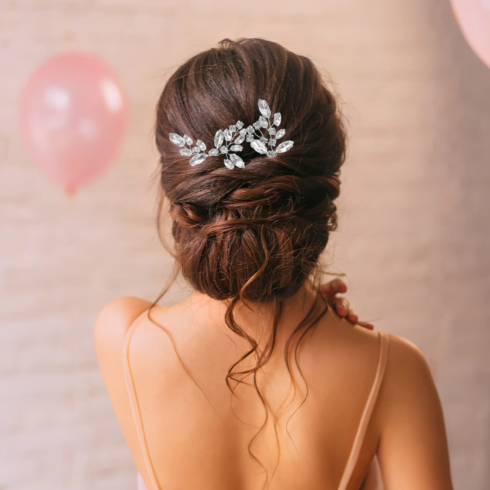 Beaupretty 3-Piece Crystal Bridal Hairpin Set for Women - Elegant Wedding Hair Accessories for Buns, Updos & Special Occasions - Perfect for Brides, Prom & Formal Events