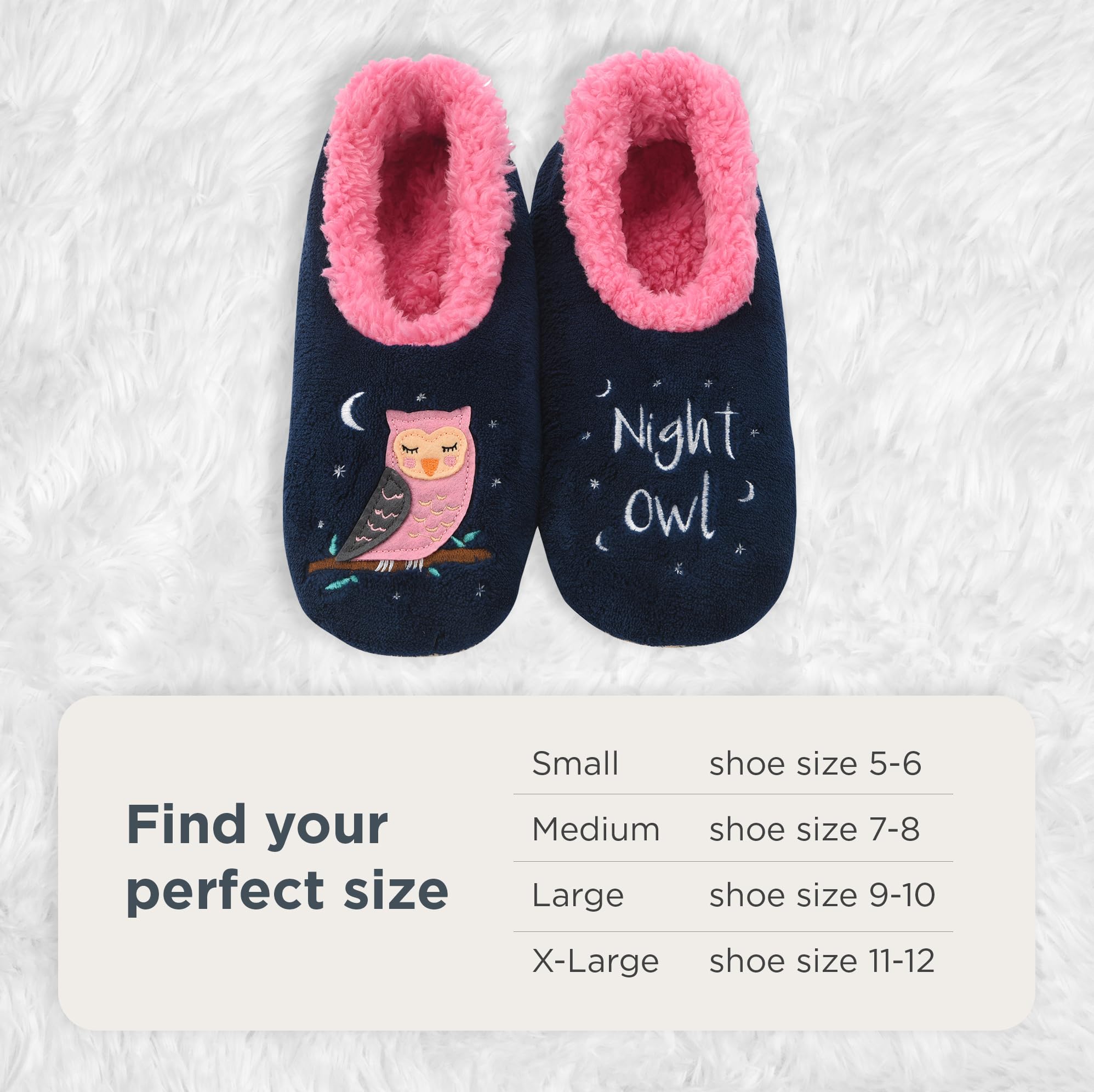 Cozy Snoozies Pairable Slipper Socks for Women - Non-Slip Fuzzy House Slippers with Fun Designs | Perfect for Indoor Comfort, Lounge Wear & Gift Giving