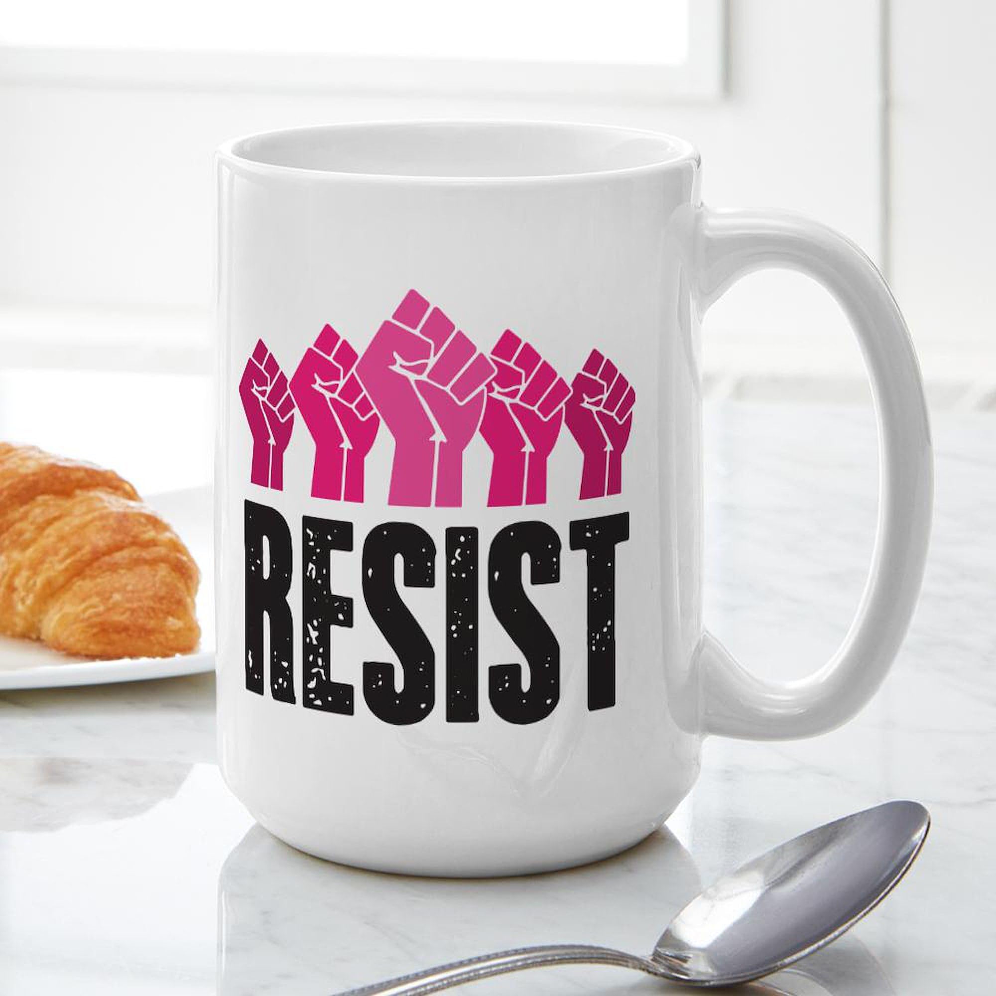 Resist 15 oz (444 ml) Ceramic Coffee Mug - Large Insulated Tea & Coffee Cup - Perfect for Home, Office, or Gifts - Durable & Dishwasher Safe