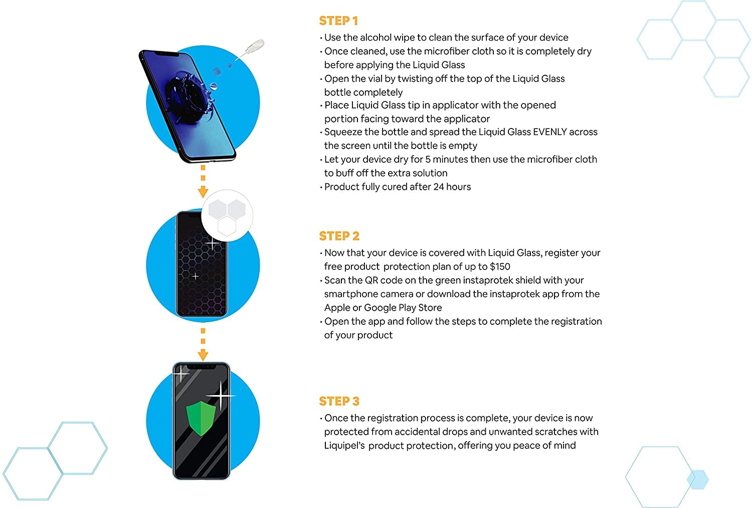 Liquid Glass Screen Protector 9H Hardness for Smartphones & Tablets - Shatterproof Protection for Daily Use