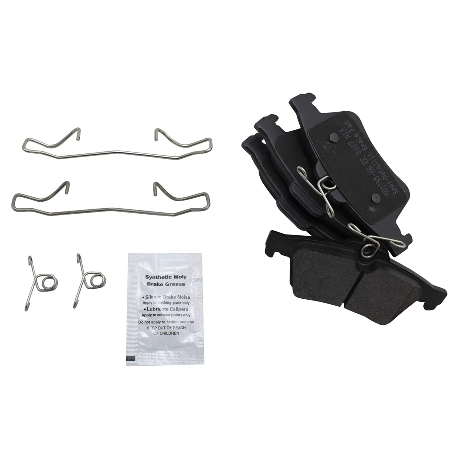 TRQ Premium Rear Performance Brake Pad & Rotor Kit - Semi-Metallic Solid G-Coated Brake Pads & Rotors Set - Compatible with 2006-2008 Mazda 3 - Perfect for Daily Driving, Performance Upgrades & Safe Braking
