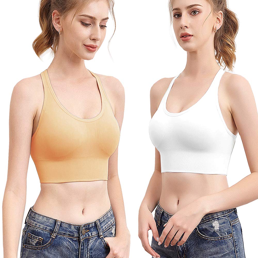 High Impact Sports Bras for Women - Racerback Workout Bra with Padded Support for Running, Yoga & Fitness - Comfortable Multipack for Active Lifestyles