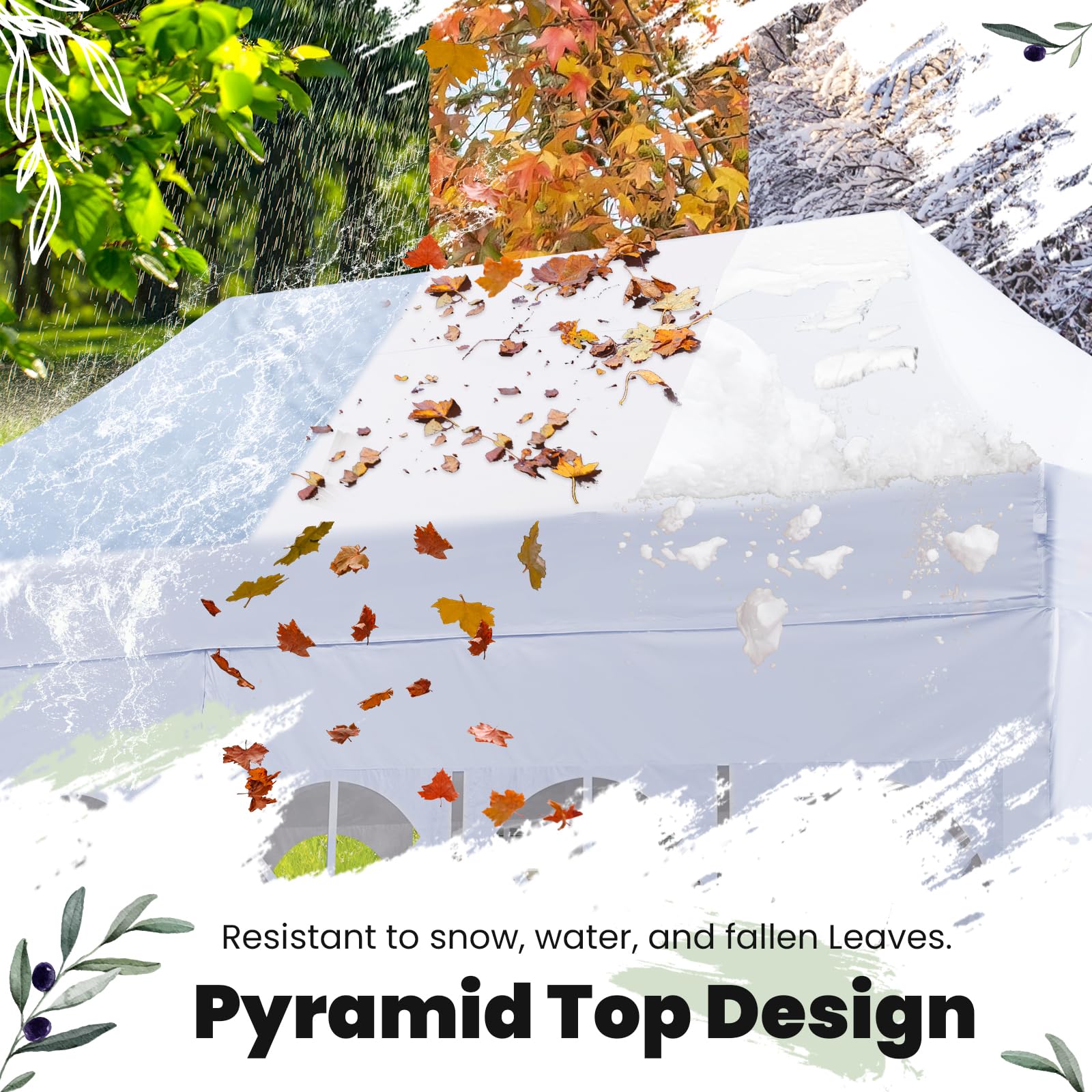 Quictent 10x20 Heavy Duty Pop Up Canopy Tent with Sidewalls - Waterproof Instant Shelter for Outdoor Events, Parties, Weddings & Camping - Includes Bonus Weight Bags (White) - Perfect for Backyard Gatherings, Farmers Markets & Beach Protection