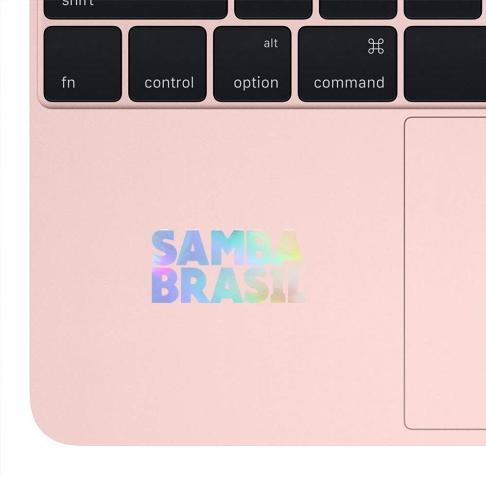 ANGDEST Samba Brasil Holographic Vinyl Decal Stickers (Set of 2) - Waterproof Premium Decals for Laptop, Phone, Helmet, Car Window, Mug & Wall Decor | Perfect for Personalizing Devices, Home Decor & Gift Giving