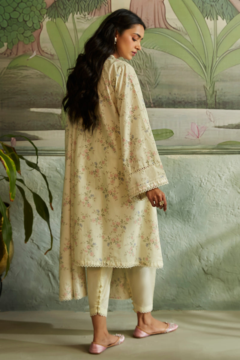 Minty Mellow 3-Piece Outfit Set - Stylish Shirt, Comfortable Trousers & Elegant Dupatta for Women | Perfect for Casual Wear, Office Outfits & Special Occasions