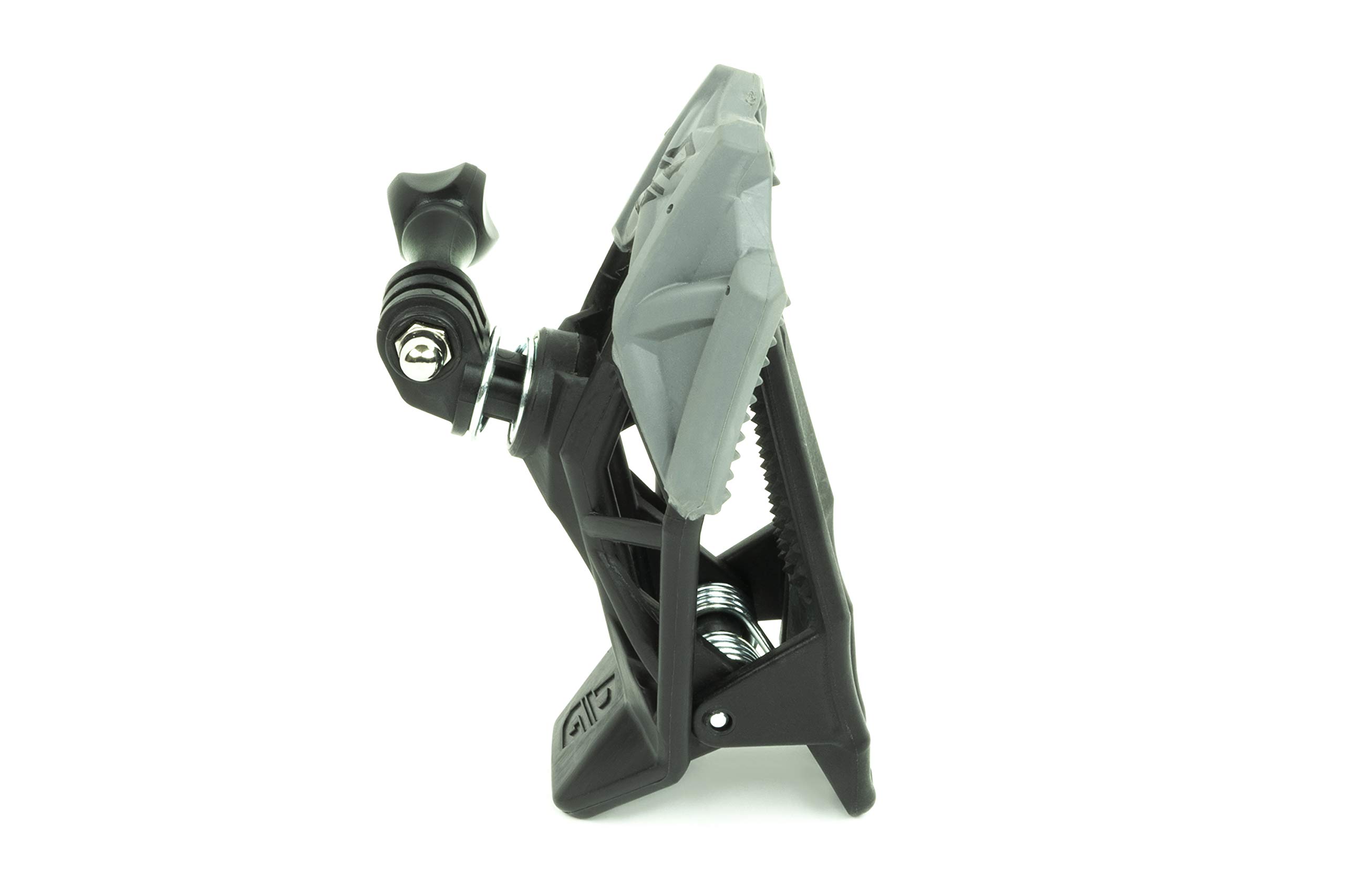 Dango Design Gripper Mount - Universal Clamp Mount for GoPro, Action Cameras - Motorcycle, Powersports Helmet Accessories - Stealth Black - Perfect for Adventure Sports, Vlogging & Outdoor Activities