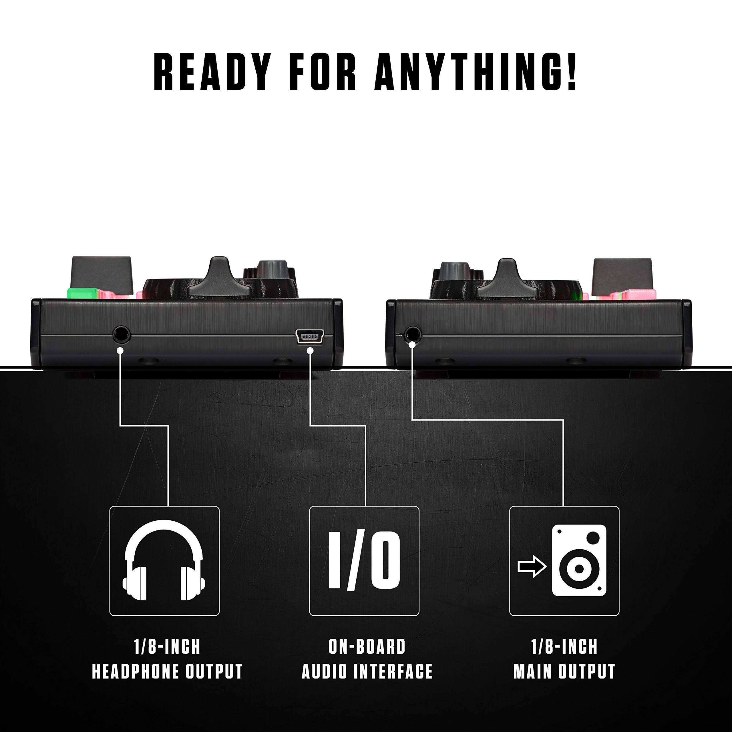 Numark DJ2GO2 Touch USB DJ Controller Bundle with 2 Decks, Audio Interface & HF175 Headphones | Professional DJ Equipment for Home & Club Use | Perfect for Beginners & Mobile DJs