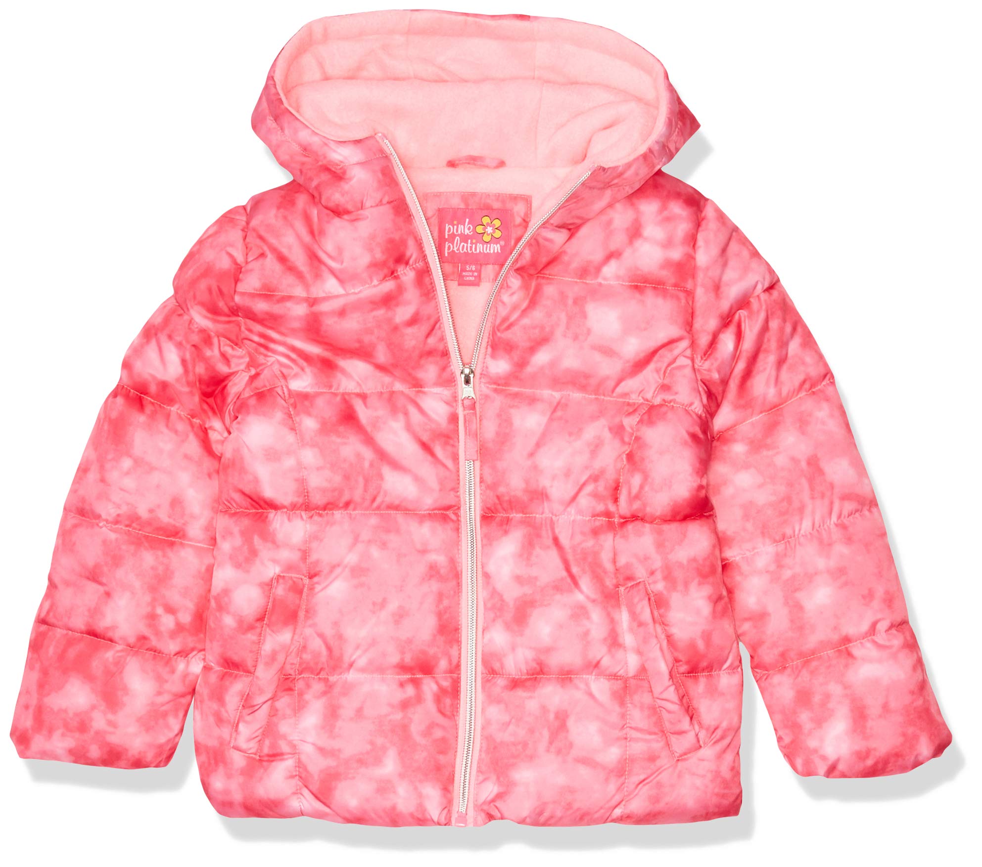 Pink Platinum Girls' Puffer Jacket - Winter Warm Coat for Kids, Lightweight Waterproof Outerwear for School & Outdoor Activities
