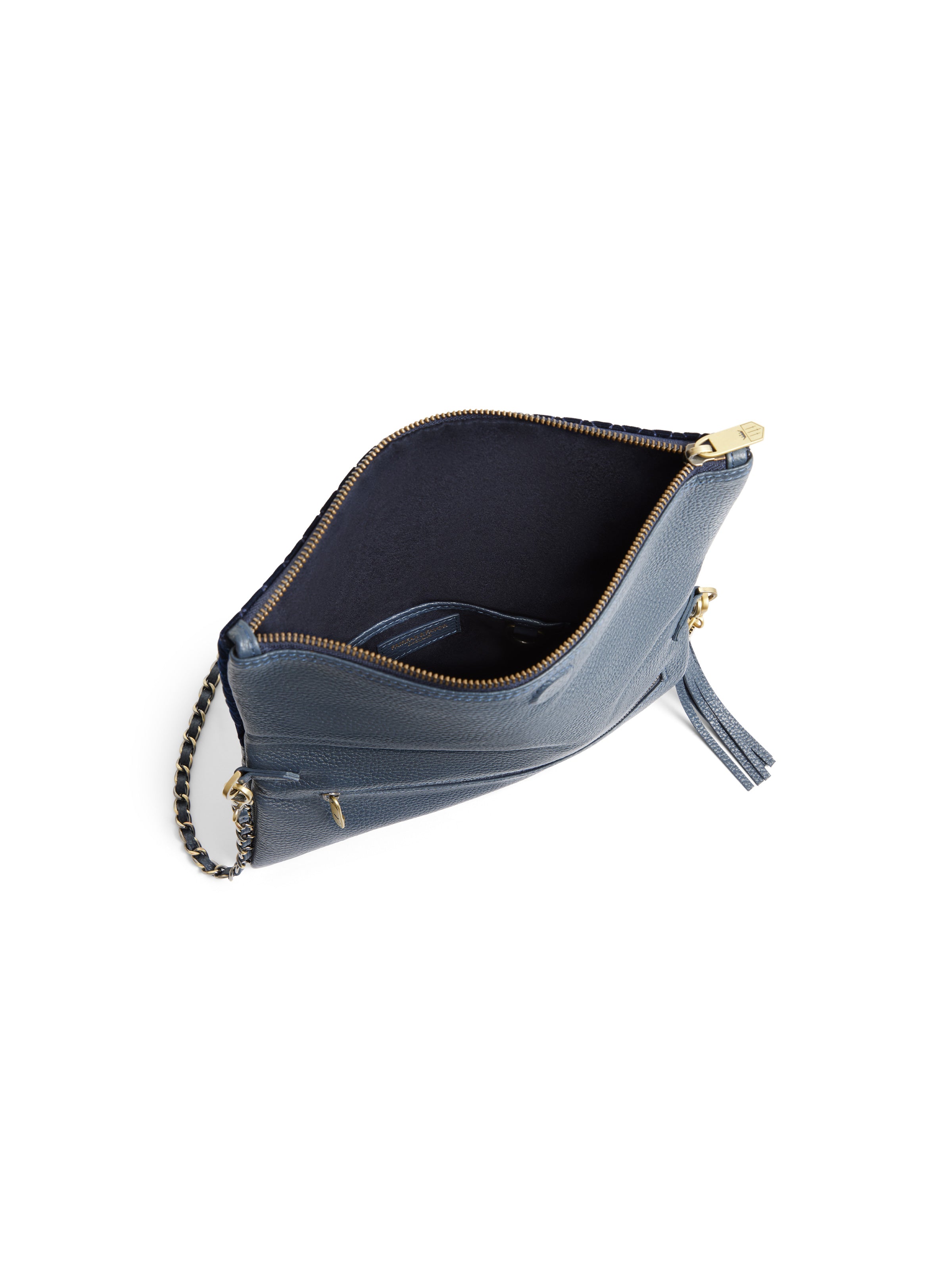 Finsbury Quilted Navy Velvet Clutch Purse - Elegant Evening Bag for Women, Perfect for Parties, Weddings & Special Occasions