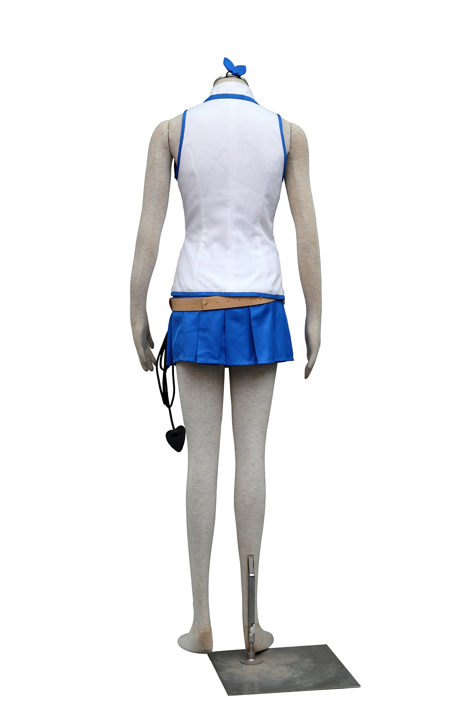 Anime Fairy Tail Lucy Heartfilia White Shirt & Cowhide Suit - Women's Cosplay Costume for Halloween, Comic Con & Anime Events