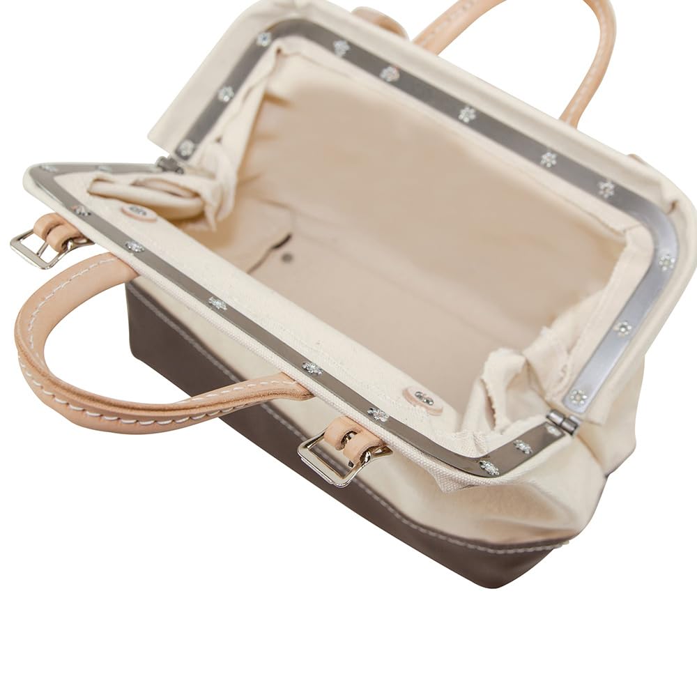**Klein Tools 5102-12 Heavy Duty Natural Canvas Tool Bag – Durable Multi-Purpose Tool Tote with Wide Hinged Opening & Leather Handles (12-Inch) – Perfect for Electricians, Contractors & DIY Projects**