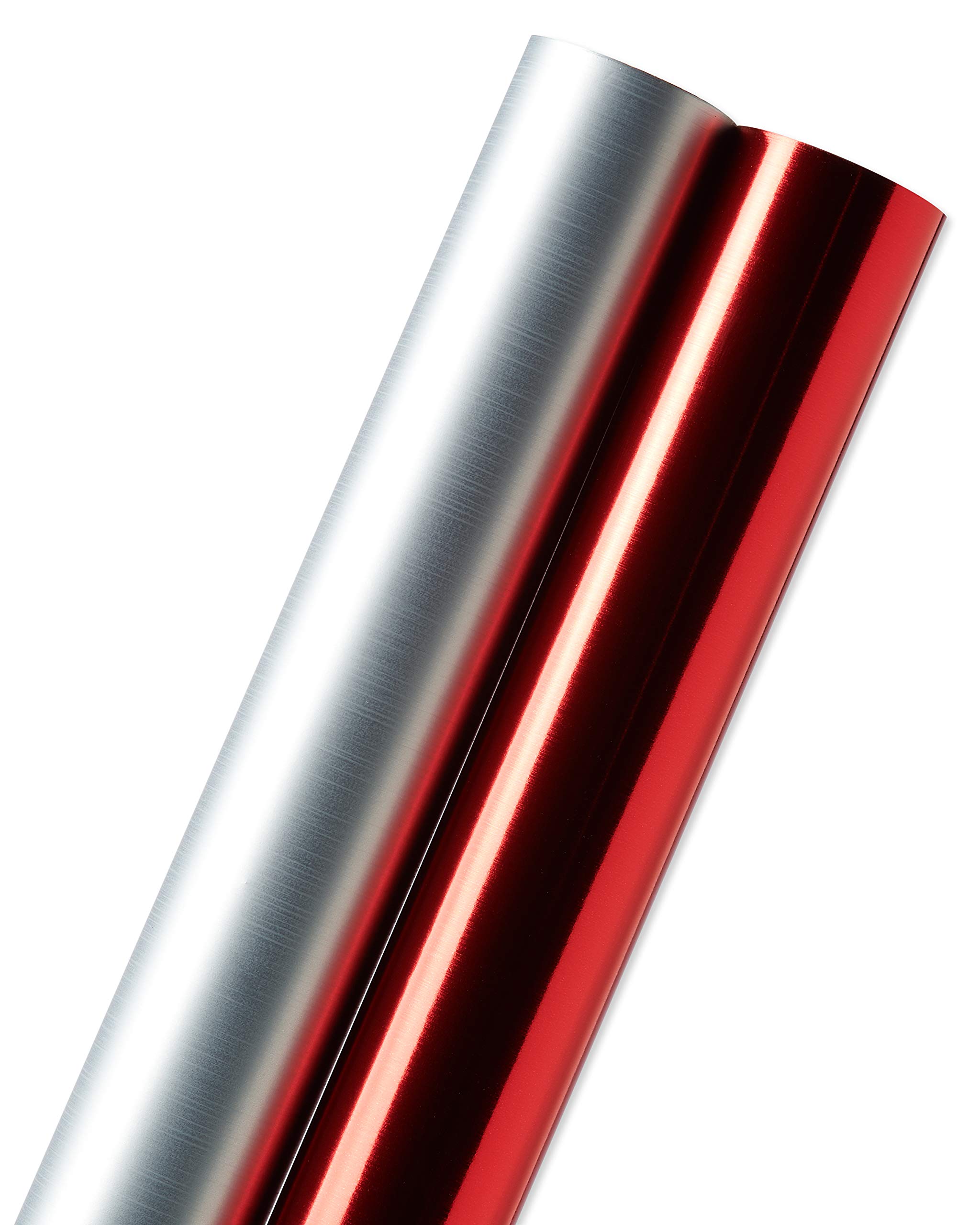 Premium Papyrus Christmas Wrapping Paper Rolls - Festive Red & Silver Holiday Gift Wrap (2 Rolls, 40 sq. ft) for Present Wrapping, Tree Decorations & Party Supplies