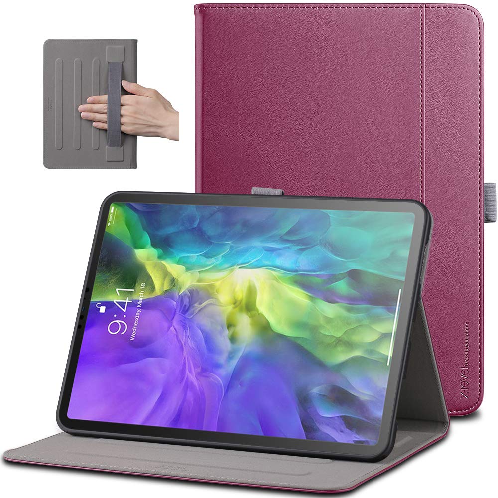 X-level Premium PU Leather iPad Pro 11 Case (2020 & 2018 Models) - Multi-Angle Stand Cover with Auto Wake/Sleep, Card Pocket & Pencil Holder for iPad Pro 11 2nd & 1st Gen - Perfect for Work, Study & Travel